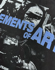 Collage Tee-Black/Baby Blue