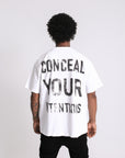"Conceal Your Intentions" Tee-White
