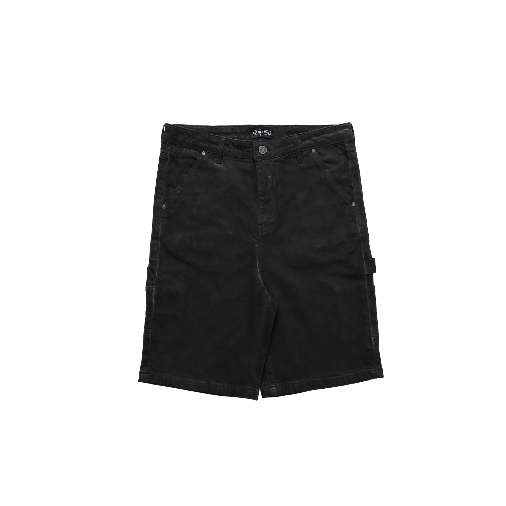 "Script" Vintage Washed Jort- Washed Grey